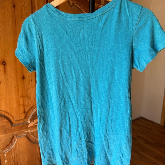 American Eagle Outfitters Teal Blue Graphic women’s Tee Y2K Med A7 - Picture 10 of 10